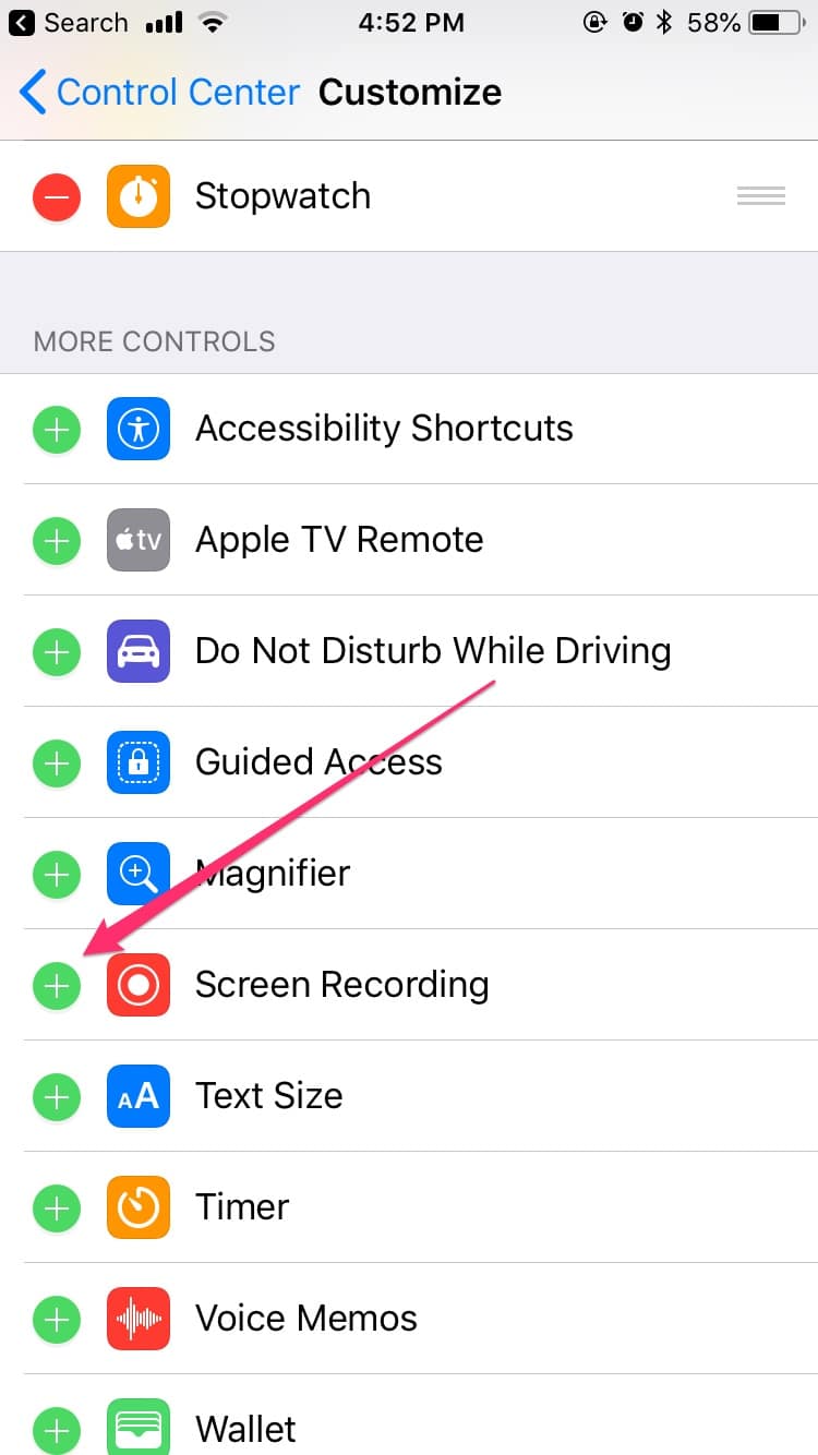 كيفية تسجيل شاشة iPhone و iPad: iOS 11 و أدناه 2