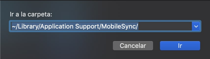 MobileSync النسخ الاحتياطي iPhone على القرص الصلب