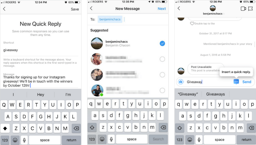 Save Time on Instagram: Instagram Quick Replies