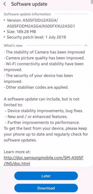 - update تحديث سامسونج الجديد Galaxy A50 يجلب تحسينات على الكاميرا »- 1