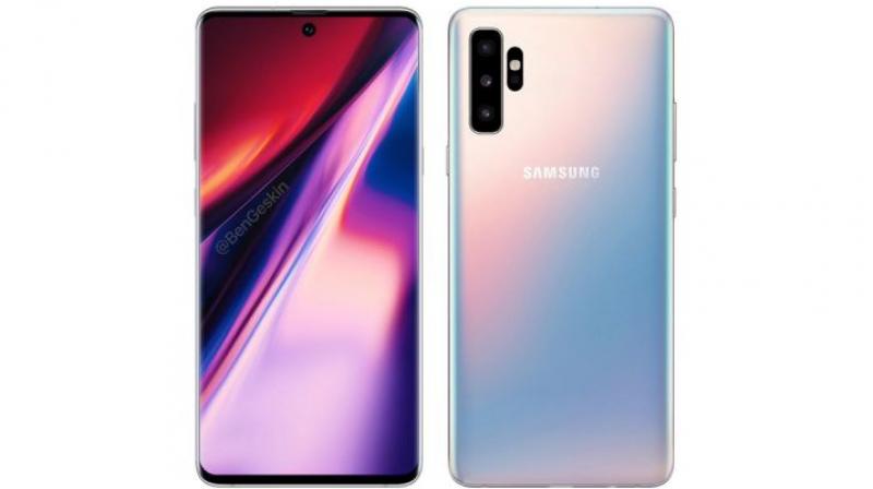 The punch-hole selfie camera centred above looks relatively smaller than the Galaxy S10.