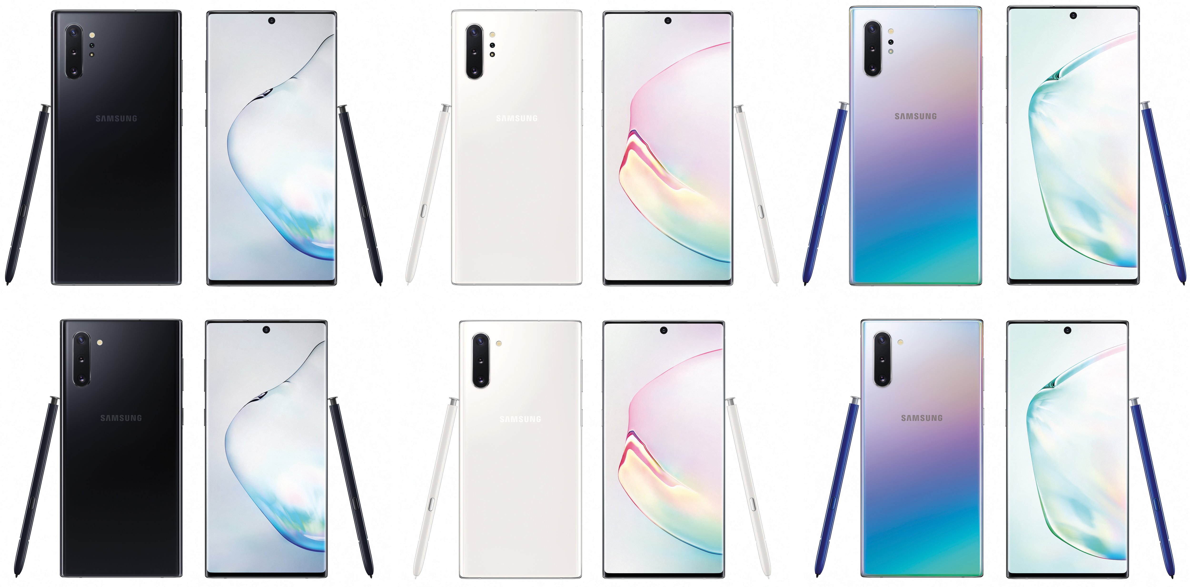 Samsug Galaxy Note10 / Note10 +: تصفية الصور عالية الجودة في جميع الألوان الثلاثة