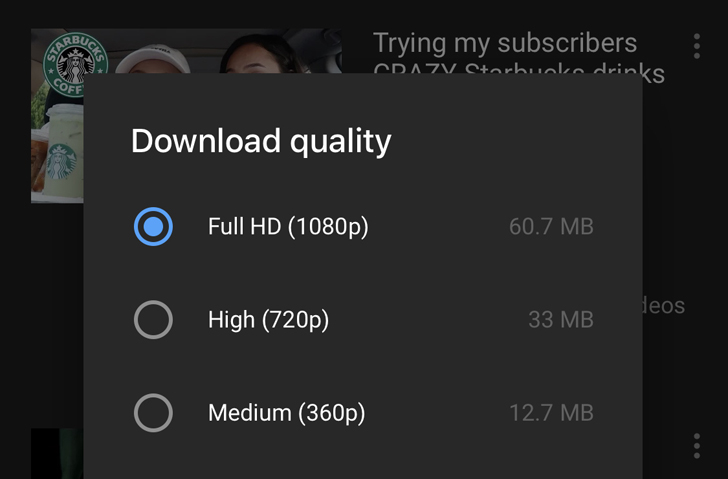 [Update: Spotted on Android] YouTube  قسط الحصول على 1080p التنزيلات حاليا