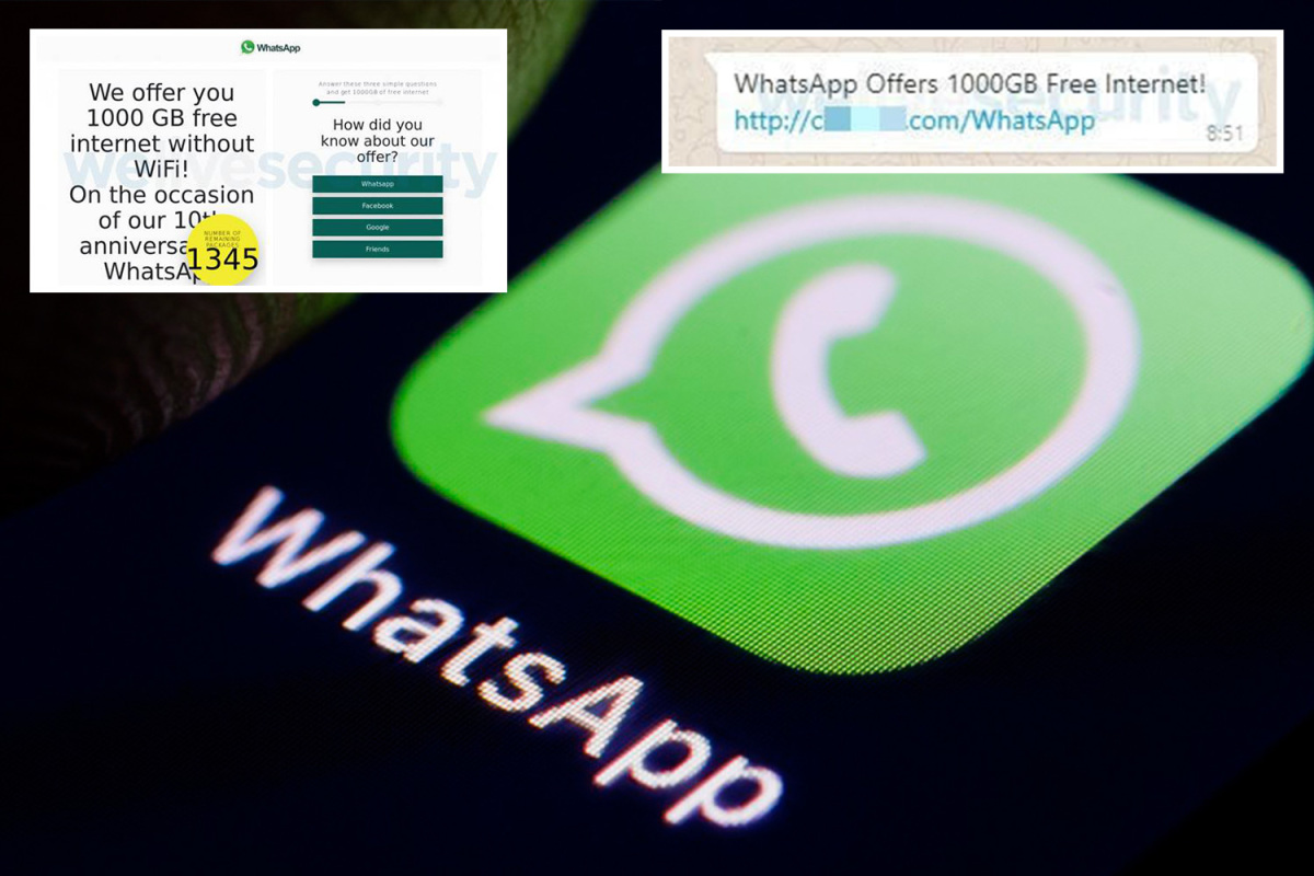 لا تنقر فوق رسالة WhatsApp التي تقدم لك "إنترنت مجاني بسعة 1000 جيجابايت" - إنها عملية احتيال خطيرة