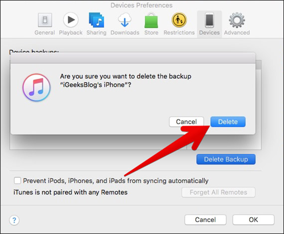حذف Old iPhone و iPad Backup من Mac
