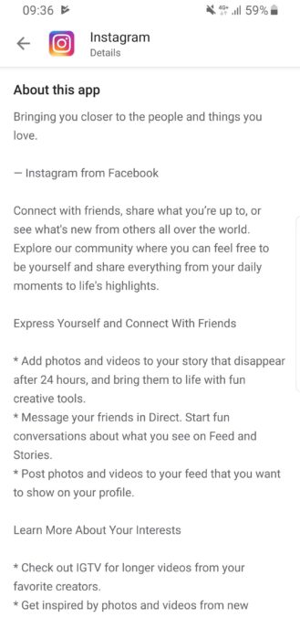 [Update: App description, not name] Facebook يريد العالم أن يعرف أنه يملك Instagram و WhatsApp 2