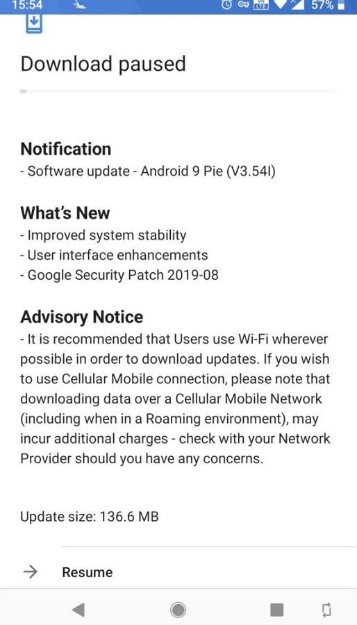 نوكيا 6.1 تتلقى تحديث الأمان لشهر أغسطس باستخدام Pie Build الجديد 3