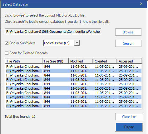 [Fixed]خطأ في الوصول إلى قاعدة البيانات 2239 - يحتاج db.mdb قاعدة البيانات إلى إصلاح 4