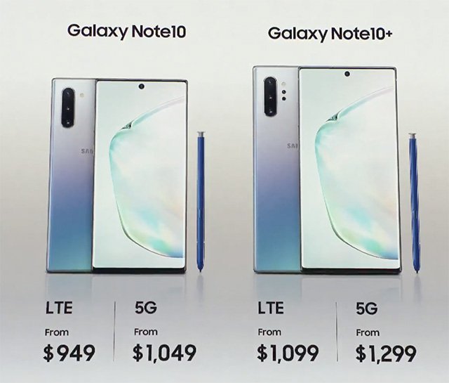 Galaxy Note 10، Note 10+ المطلقة 1