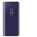 Dedux Samsung Case Galaxy Note  10 Pro - التاريخ / الوقت بالموديل الذكي ، شاهد "الحالات الصعبة المرآة المضيئة" مع سامسونج Galaxy Note  10 برو ، الأزرق الأرجواني