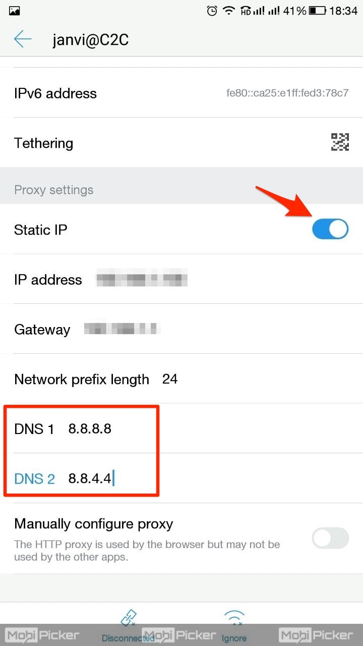 كيفية إصلاح DNS_PROBE_FINISHED_NXDOMAIN من الكروم على Android smartphones
