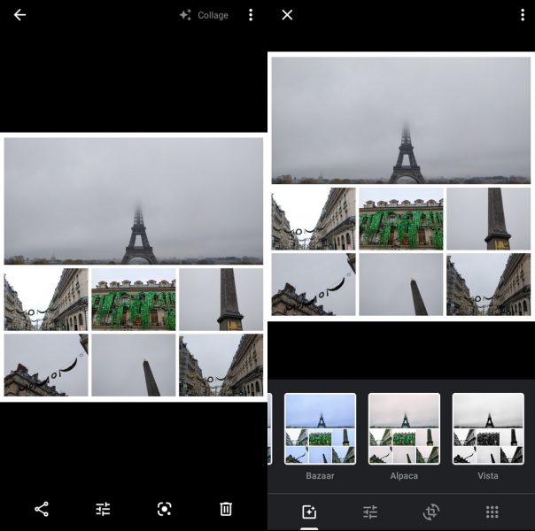 Collage en Google Fotos