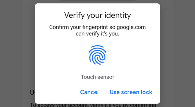 تعمل Google على تسجيل الدخول بدون كلمة مرور لمستخدمي Android