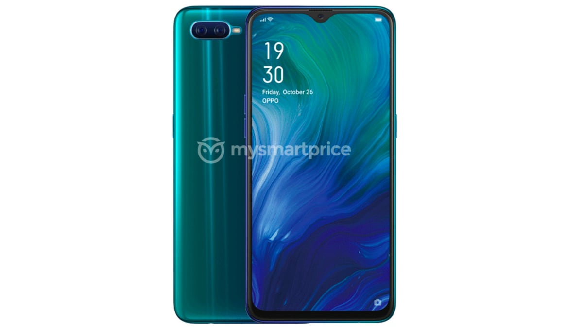 Oppo Reno A Specifications Surface, Leaked Render Suggests Waterdrop-Style Display Notch