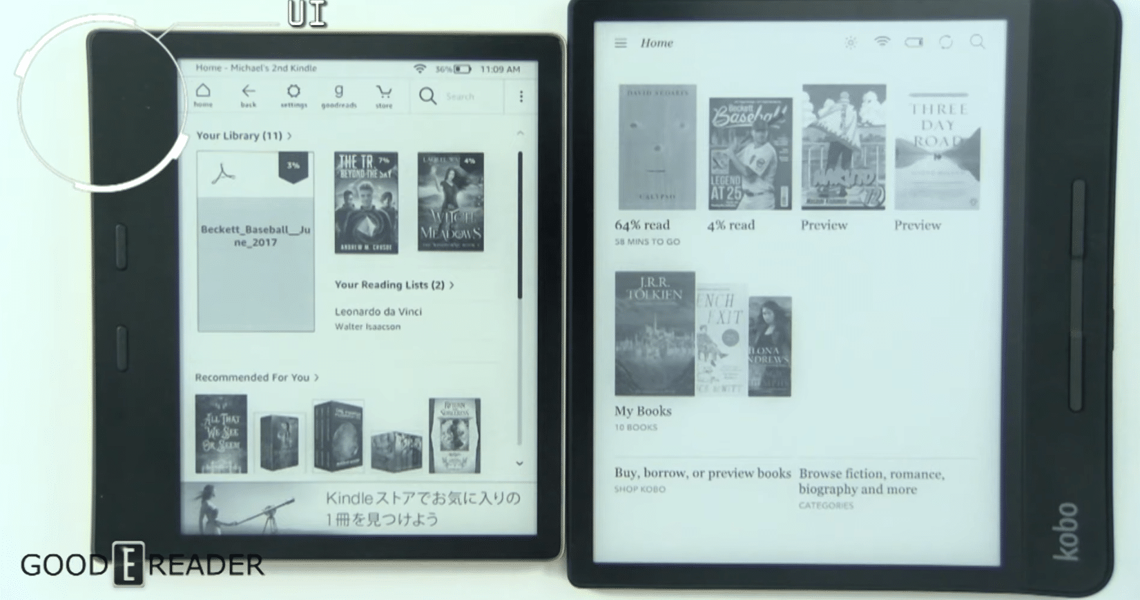 Amazon Kindle  واحة 3 ضد كوبو فورما