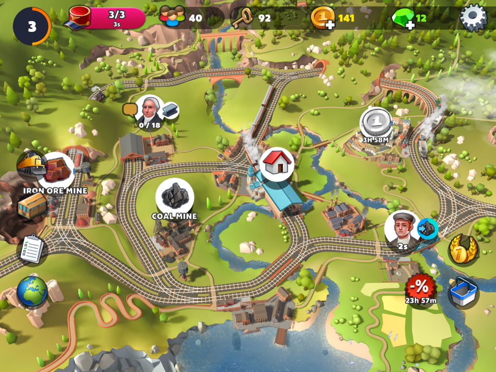 TrainStation 2: إمبراطورية السكك الحديدية iOS لقطة شاشة Overworld