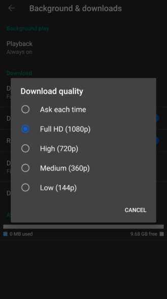 [Update: Spotted on Android] YouTube قسط الحصول على 1080p التنزيلات حاليا 2