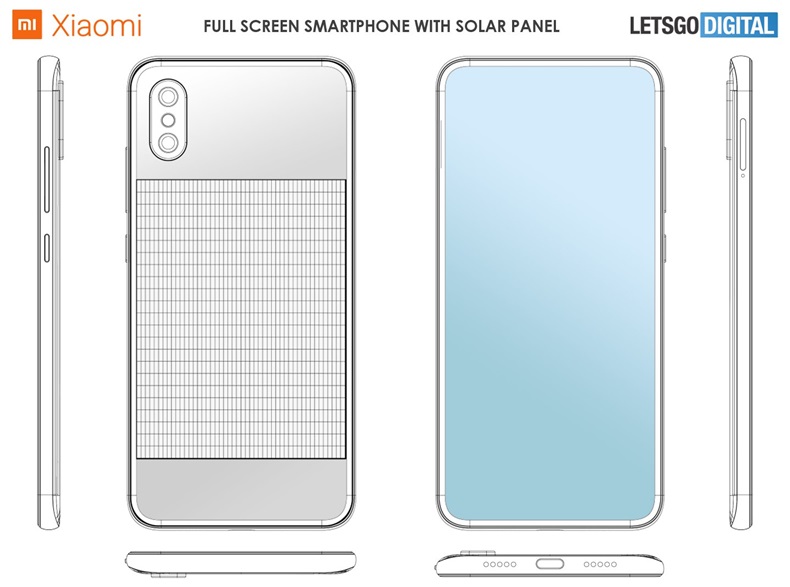 Xiaomi براءات الاختراع الشمسية شحن الهاتف الذكي 1