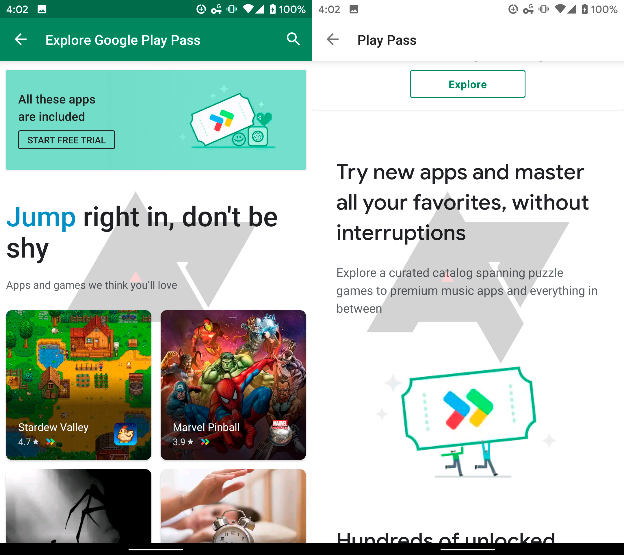 تقدم Google أيضًا الاستعدادات لخدمة Google Play Pass