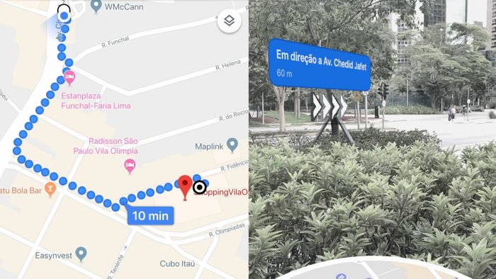 Google Maps e realidade aumentada