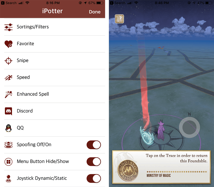 Fake GPS Joystick for Wizards Unite on iOS without Jailbreak - iPotter Wizards Unite++