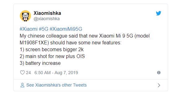سيأتي Xiaomi Mi 9 5G بشاشة 2K و OIS والمزيد من البطارية 101