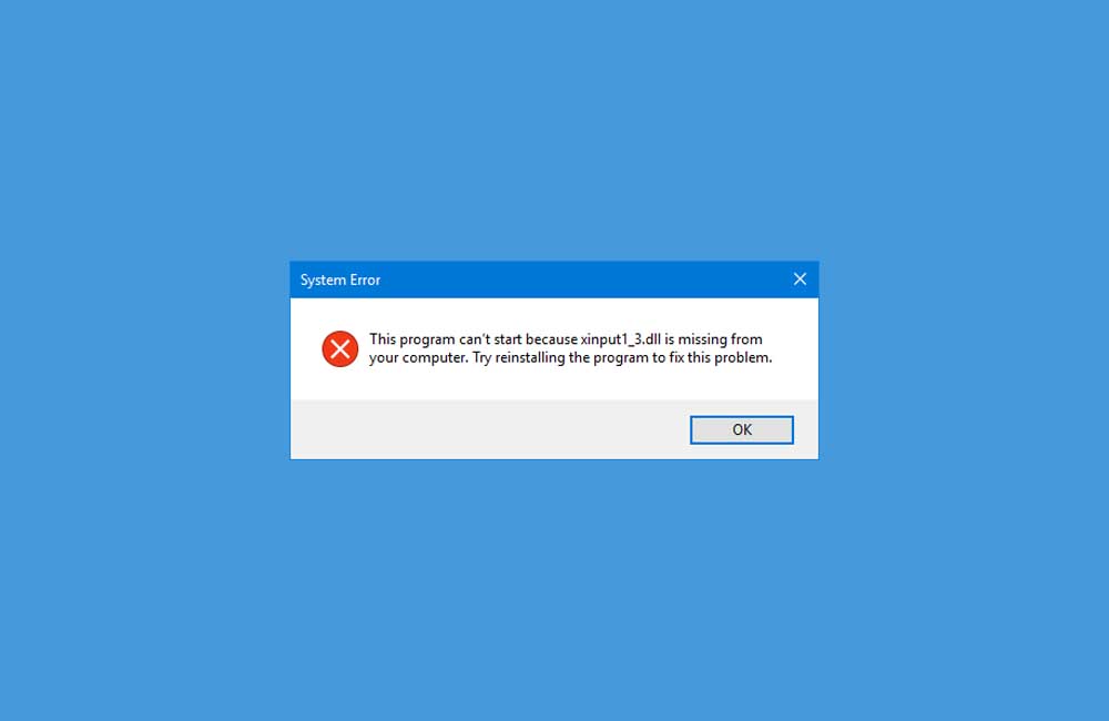 كيفية إصلاح خطأ XINPUT1_3.dll المفقود في Windows 10