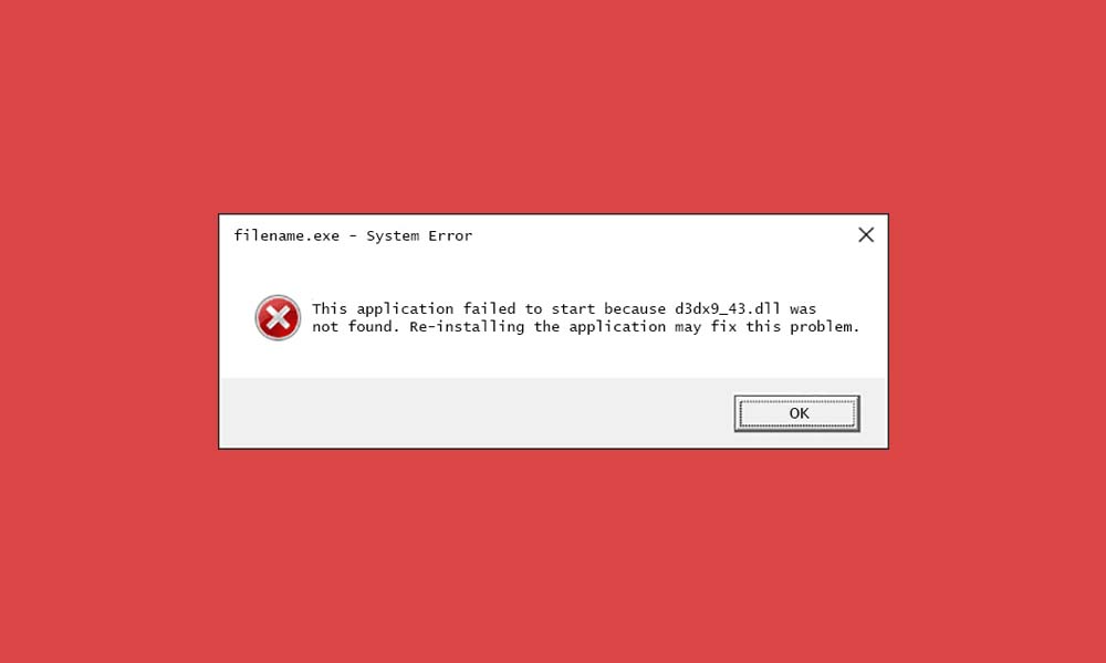 كيفية إصلاح ملف D3DX9_43.dll المفقود في Windows 10