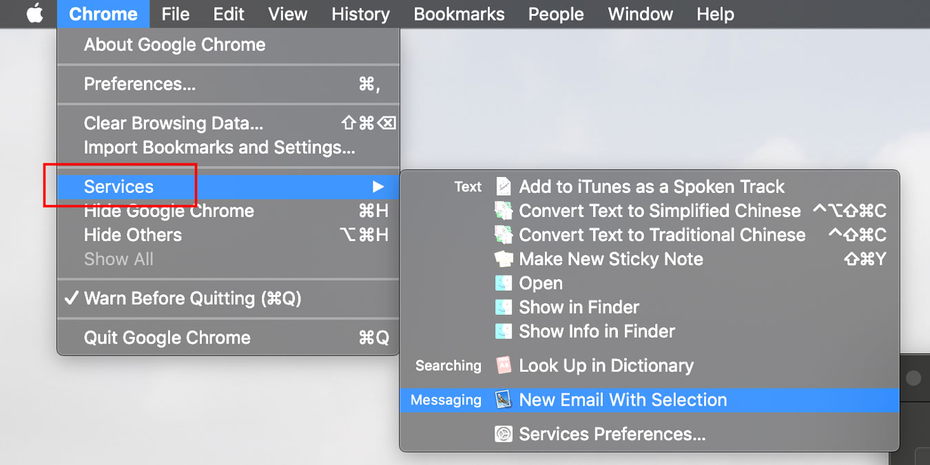 كيفية إضافة خيارات إلى قائمة خدمات macOS