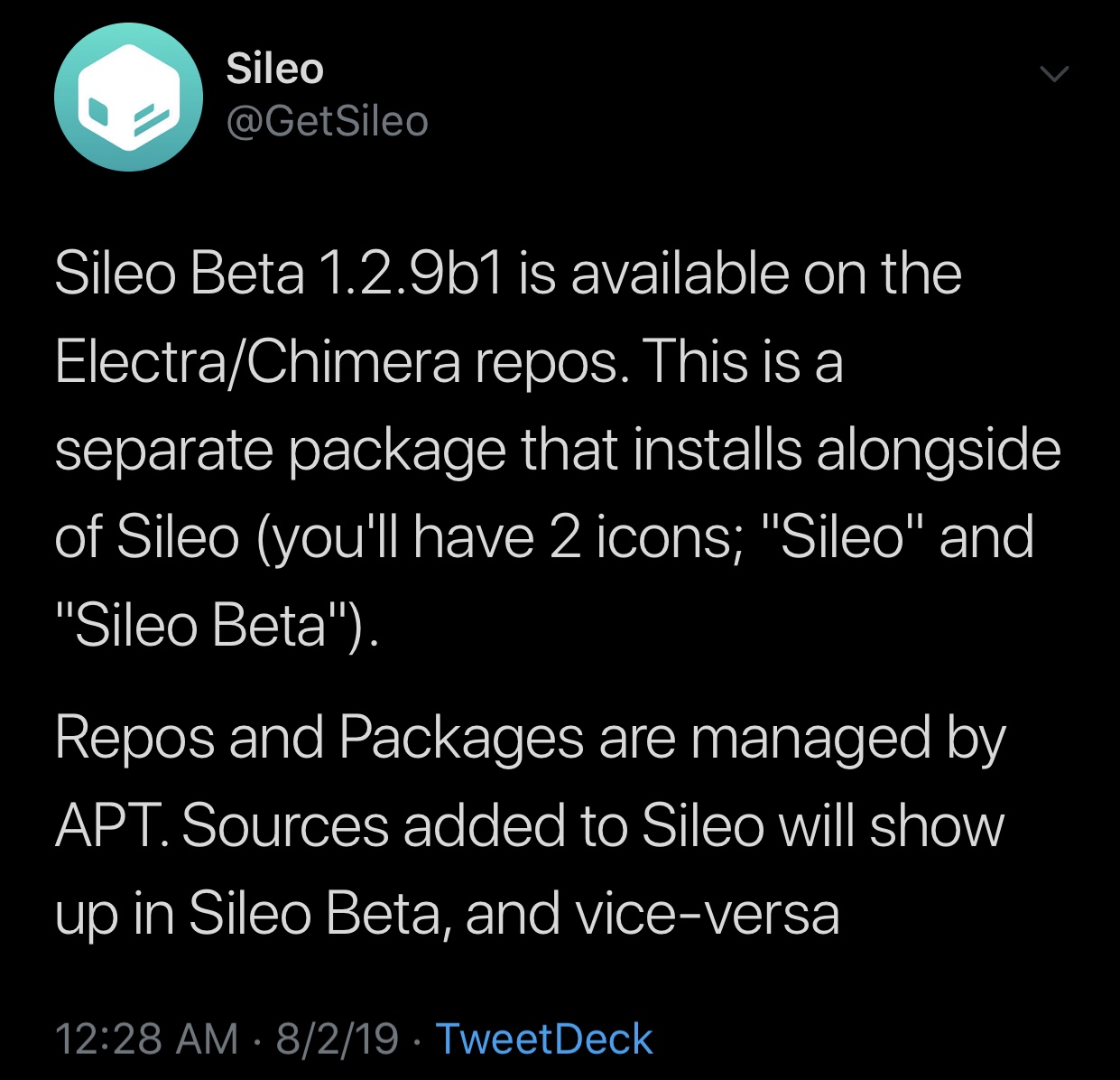 يقوم فريق Sileo بإطلاق Sileo v1.2.9 beta 1 للاختبار 2