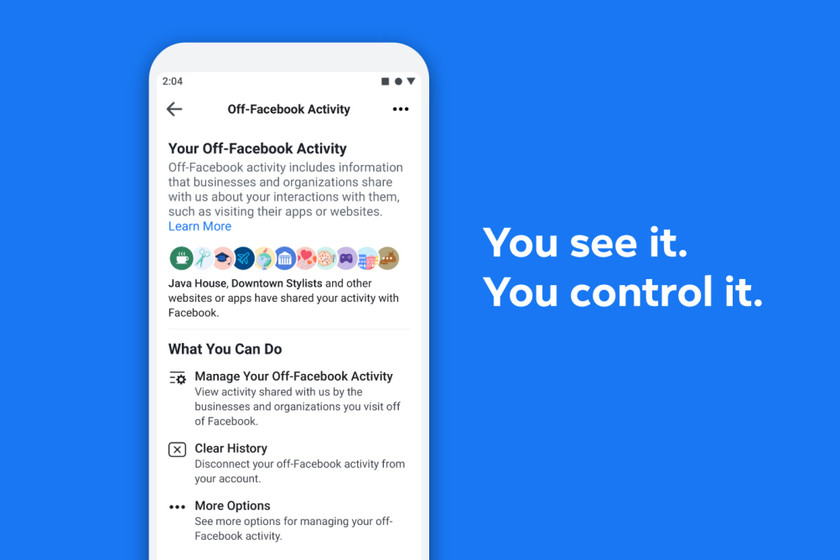 يمكنك الآن رؤية والتحكم في البيانات الشخصية التي تشاركها التطبيقات والمواقع الإلكترونية Facebook