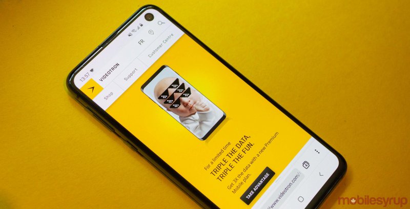 Videotron offers triple the data, or 7GB of bonus data, on select plans