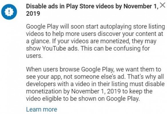 Google Play to start auto playing videos.