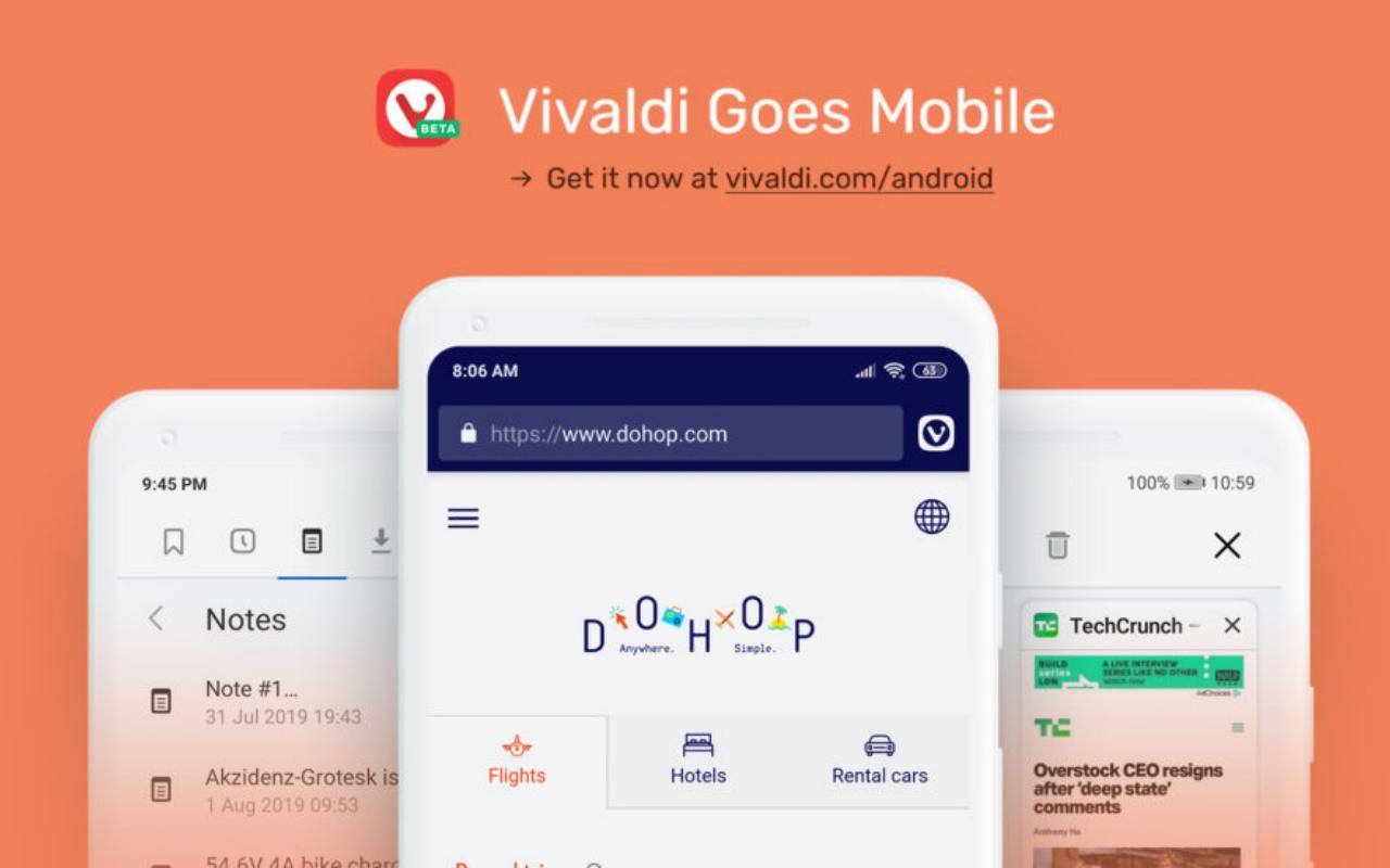 تجلب النسخة التجريبية من متصفح Vivaldi متصفح الويب المليء بالميزات إلى Android