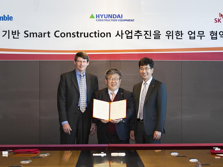 تستخدم SK Telecom و Hyundai و Trimble 5G في البناء