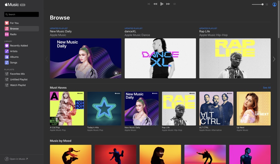 Apple إطلاق Apple تطبيق الموسيقى على الويب في الإصدار التجريبي