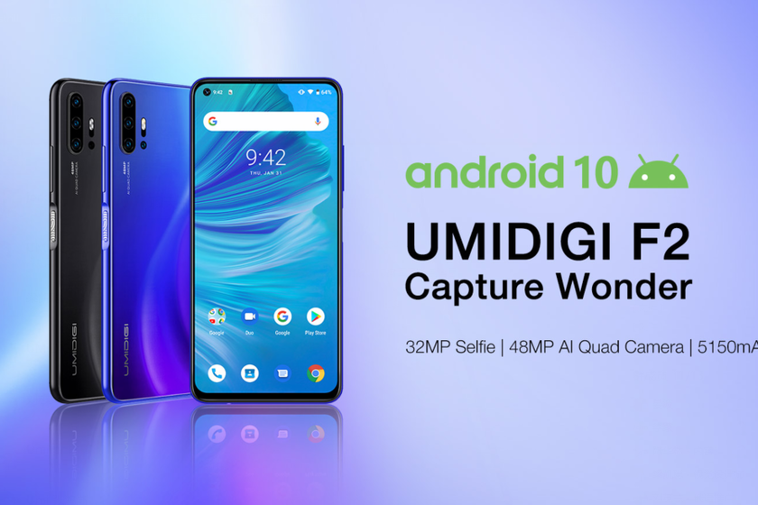 Umidigi F2: أربع كاميرات مع ماكرو 2 سم وأكثر من 5000 مللي أمبير في Android 10