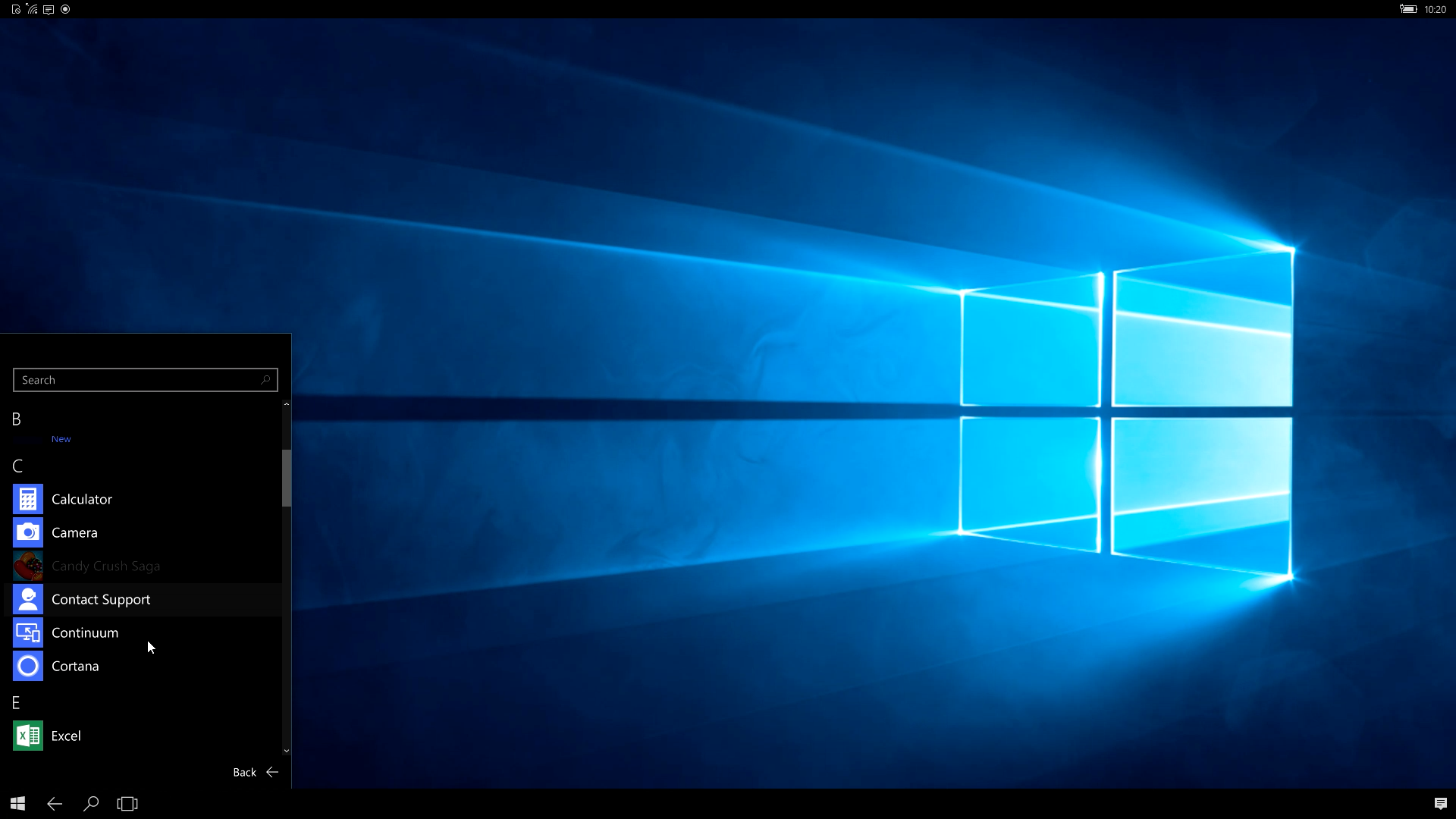 Windows 10 الصلبان عتبة الرئيسية كما Windows 7 يتضاءل