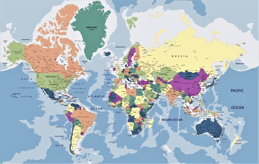 خرائط العالم 2019 ، أكثر من 200 صورة لطباعة