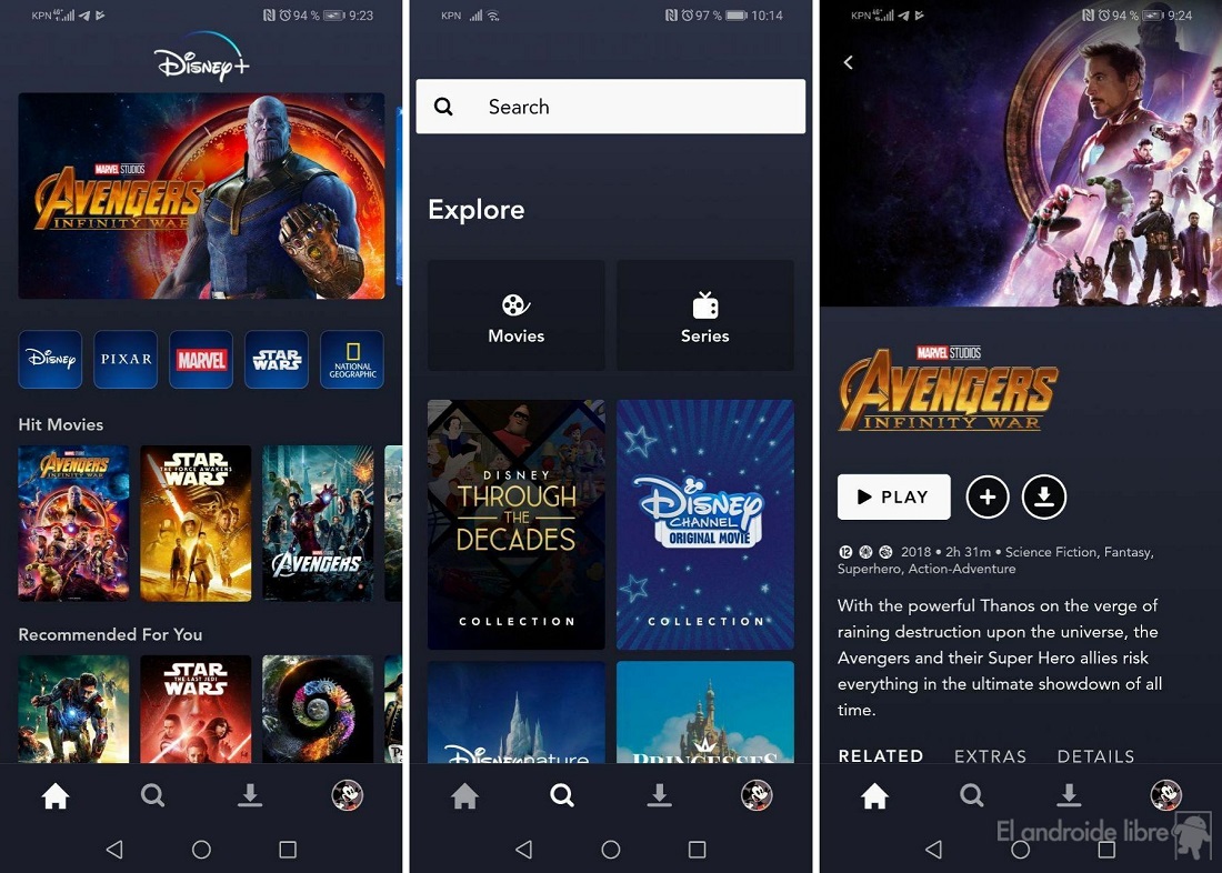 لقد اختبرنا Disney + على نظام Android: هذه خدمة البث المباشر من Disney