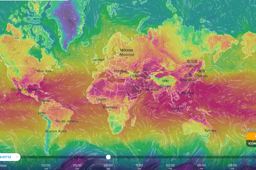 منوم من خلال مشاهدة درجات الحرارة والرياح والأمواج والعديد من الظروف الجوية في جميع أنحاء العالم