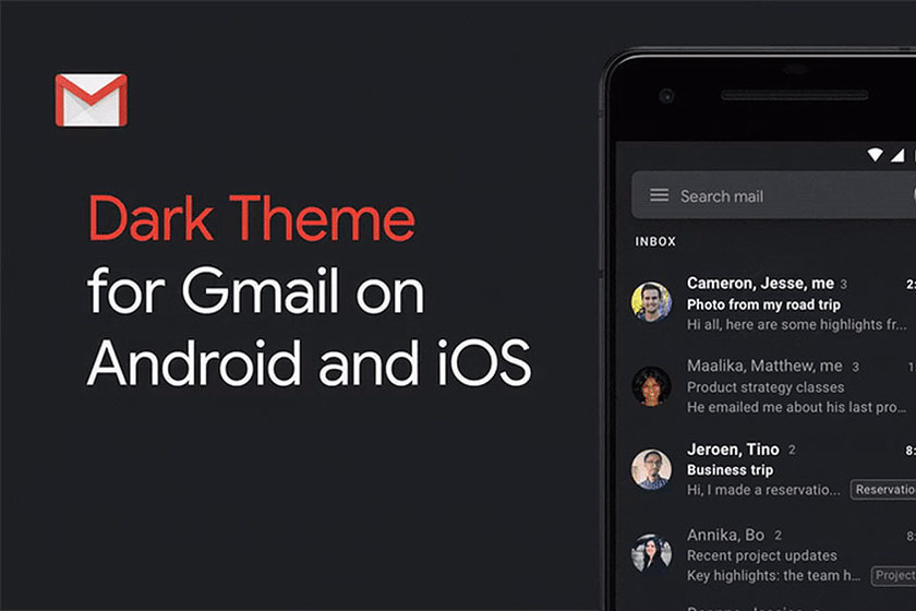 يبدأ Gmail في تنشيط مظهره المظلم على Android و iOS