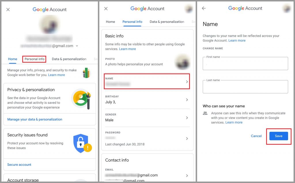 كيفية تغيير اسم العرض على Gmail [Smartphone & PC] 3