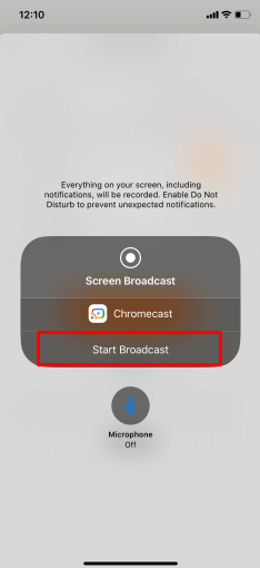 ابدأ البث إلى Chromecast WhatsApp