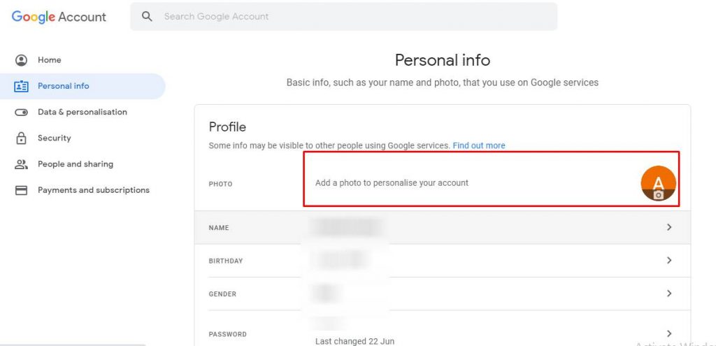 الصورة - كيفية تغيير صورة الملف الشخصي على Gmail