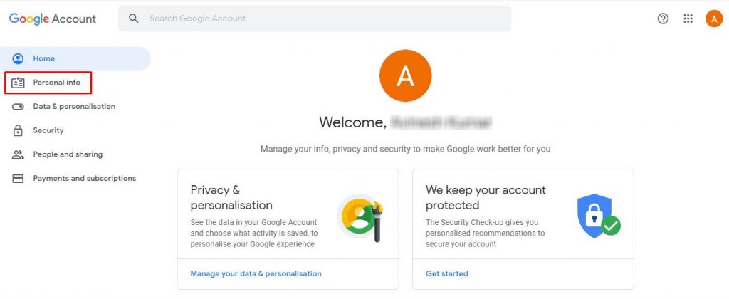 المعلومات الشخصية - كيفية تغيير صورة الملف الشخصي على Gmail