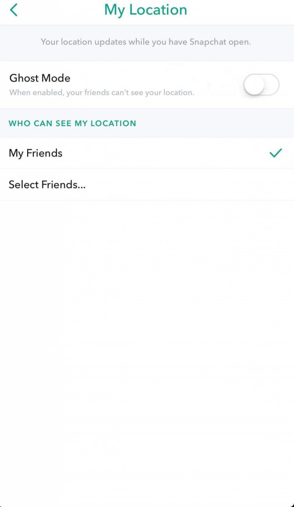 اختر إعدادات الموقع - كيفية تغيير موقعك على خريطة Snapchat