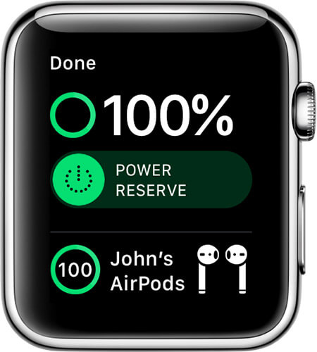 قم بإيقاف تشغيل Power Reserve Apple Watch
