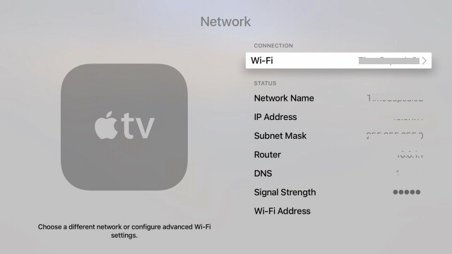 Apple  تلفزيون متصل بشبكة WiFi