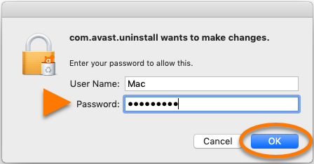 امنح حق الوصول إلى إلغاء تثبيت Avast على نظام Mac